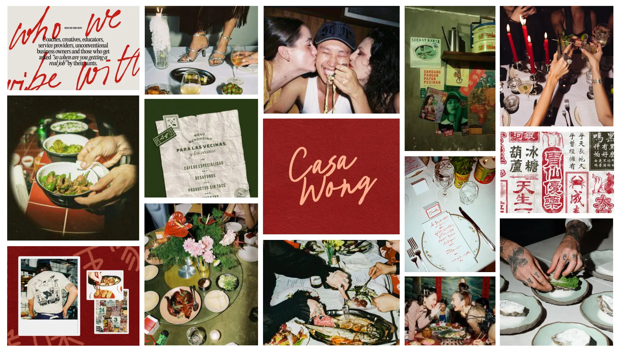 Direction 1 Cultural Collage moodboard from the brand exploration